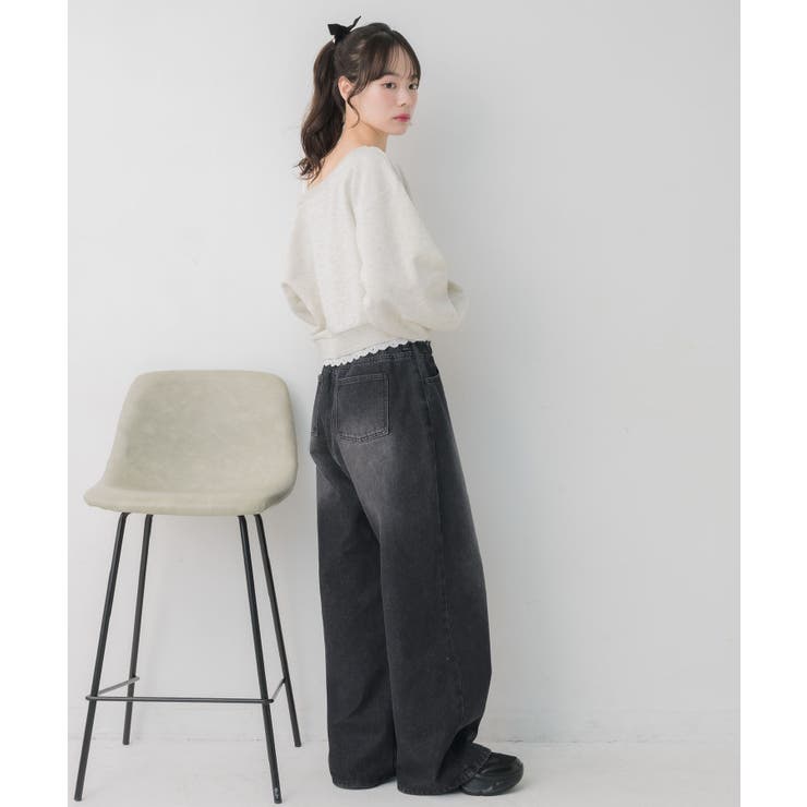 レース付ワンショルトレーナー | RETRO GIRL | 詳細画像18 