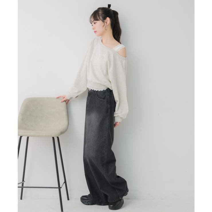 レース付ワンショルトレーナー | RETRO GIRL | 詳細画像20 