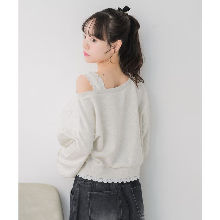 レース付ワンショルトレーナー | RETRO GIRL | 詳細画像24 