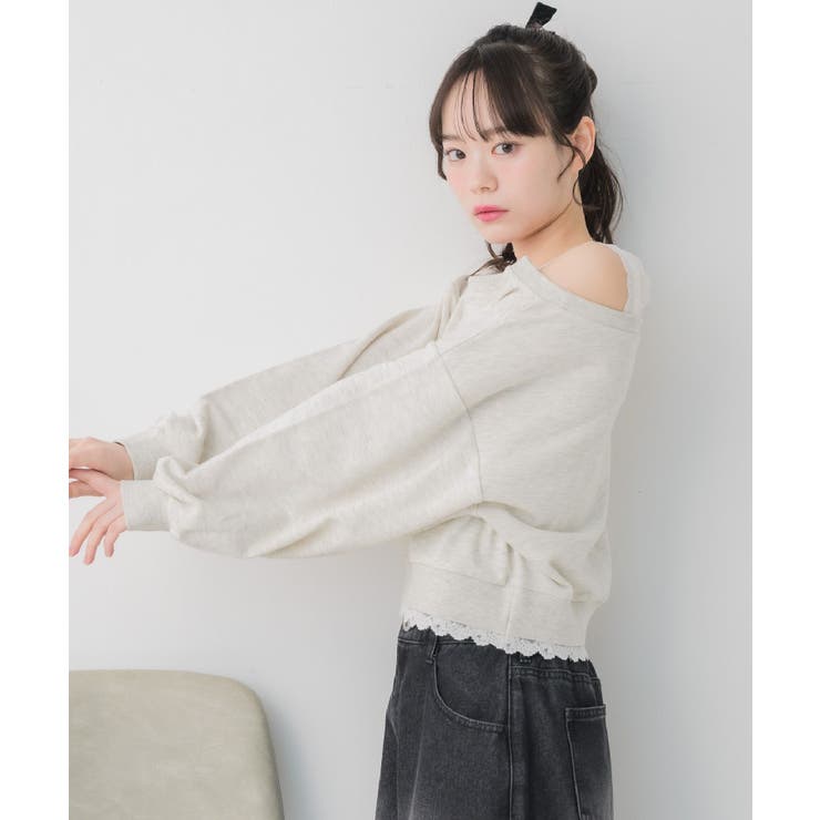 レース付ワンショルトレーナー | RETRO GIRL | 詳細画像25 