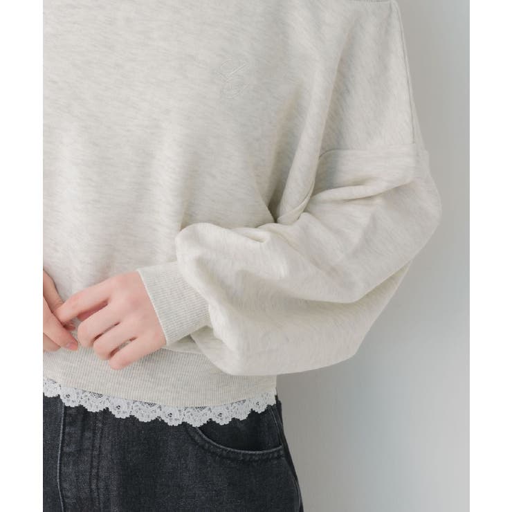 レース付ワンショルトレーナー | RETRO GIRL | 詳細画像28 
