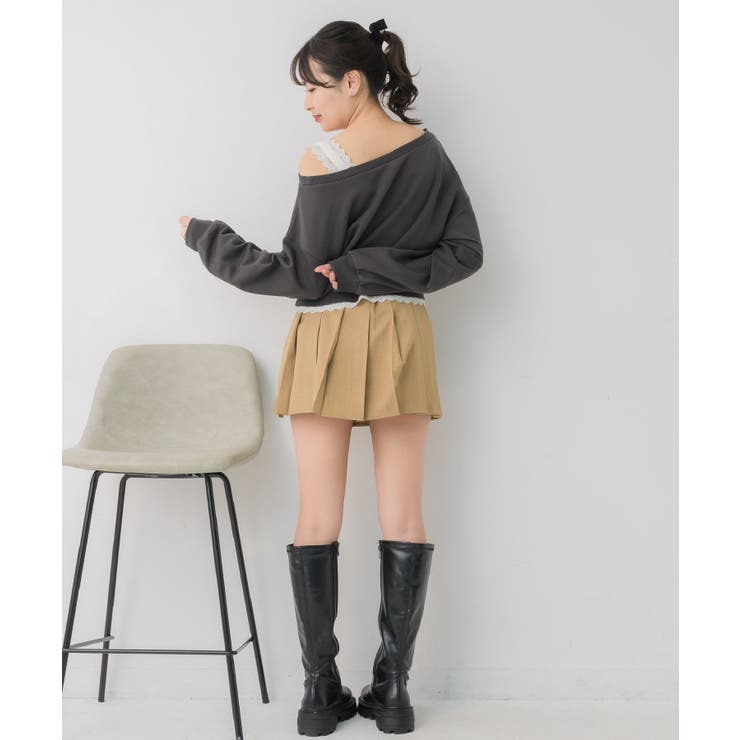 レース付ワンショルトレーナー | RETRO GIRL | 詳細画像4 