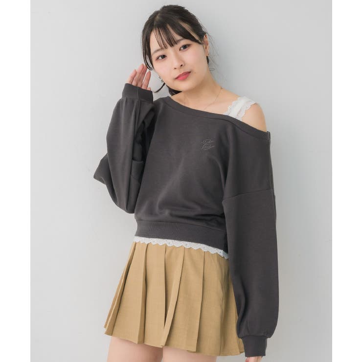 レース付ワンショルトレーナー | RETRO GIRL | 詳細画像8 