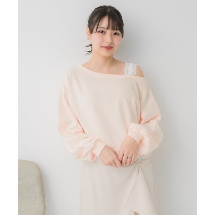 レース付ワンショルトレーナー | RETRO GIRL | 詳細画像9 