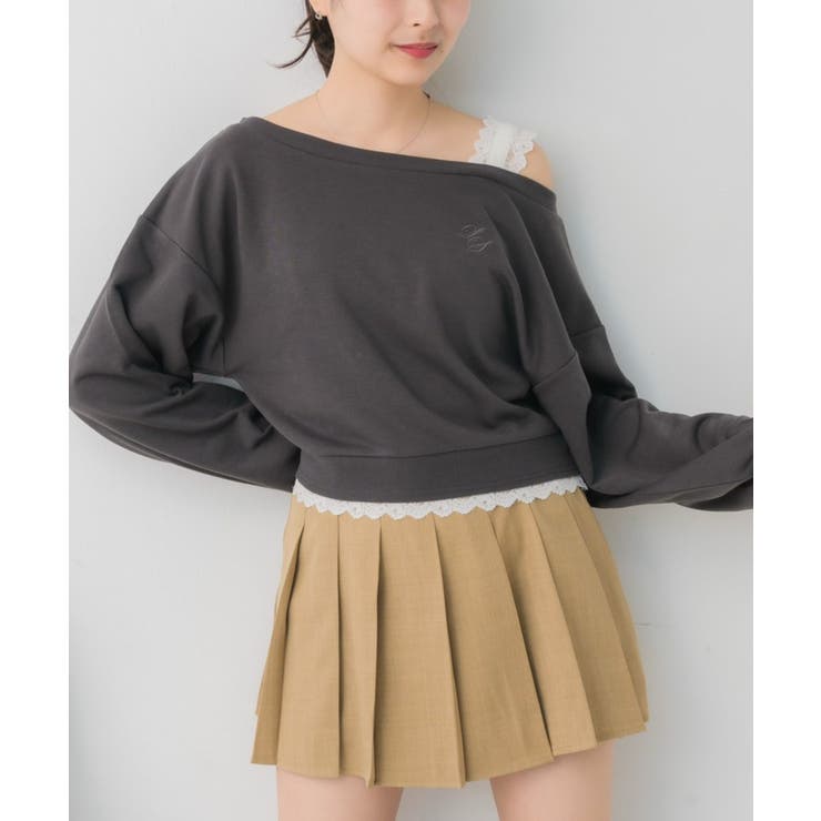 GRY2 | レース付ワンショルトレーナー | RETRO GIRL