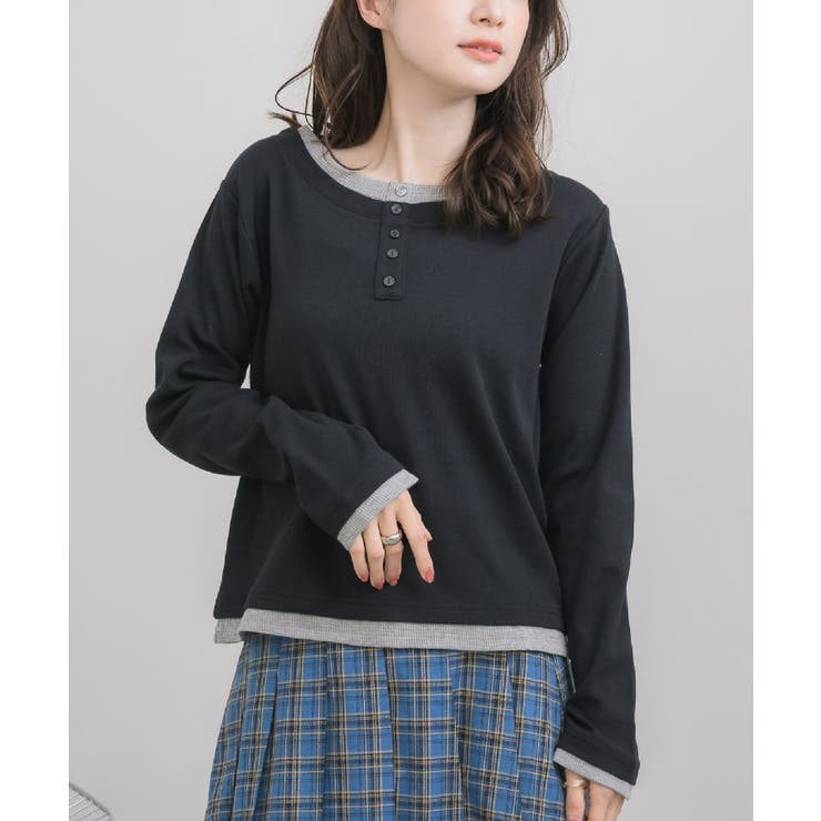 BLK1 | アソートヘンリーネックTEE | RETRO GIRL
