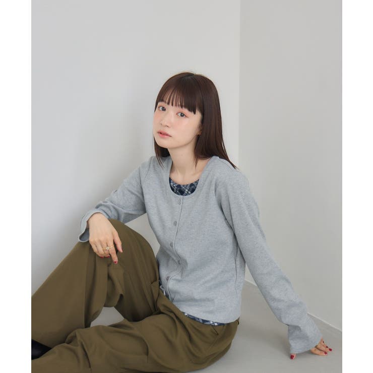 Fレイヤードクルーネックカーデ | RETRO GIRL | 詳細画像14 
