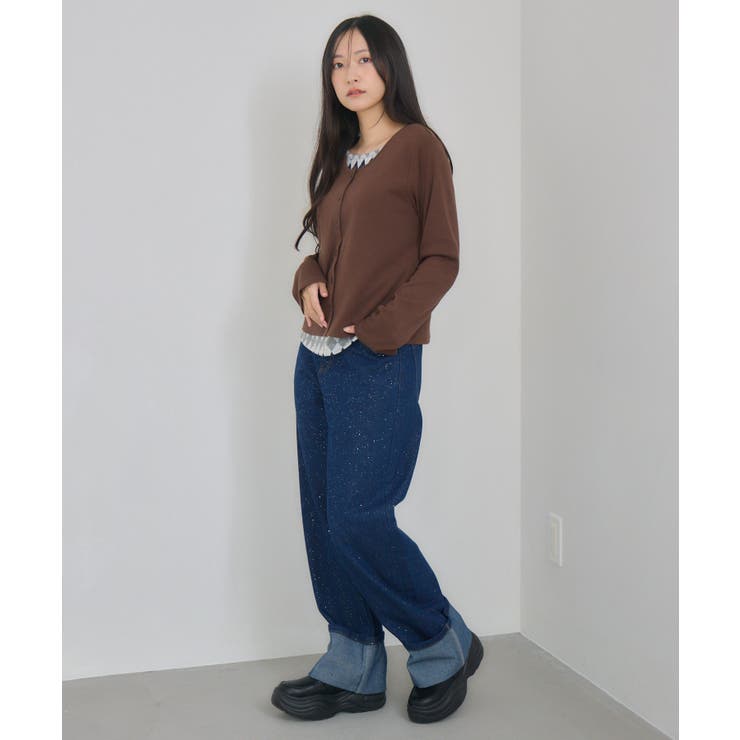 Fレイヤードクルーネックカーデ | RETRO GIRL | 詳細画像27 