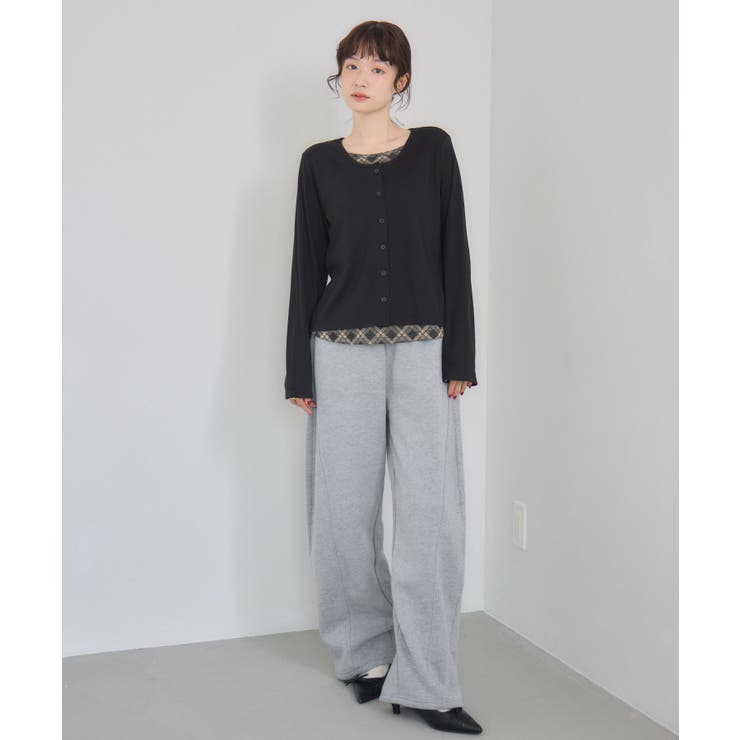 Fレイヤードクルーネックカーデ | RETRO GIRL | 詳細画像4 