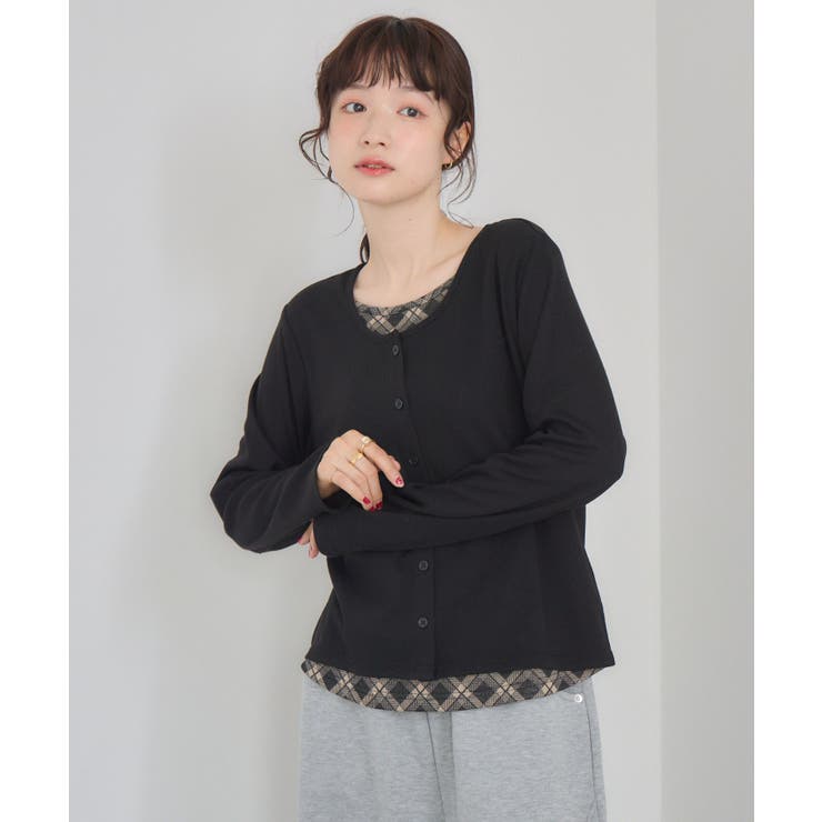 Fレイヤードクルーネックカーデ | RETRO GIRL | 詳細画像8 