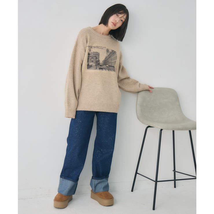 アソートモチーフ起毛ニット | RETRO GIRL | 詳細画像34 