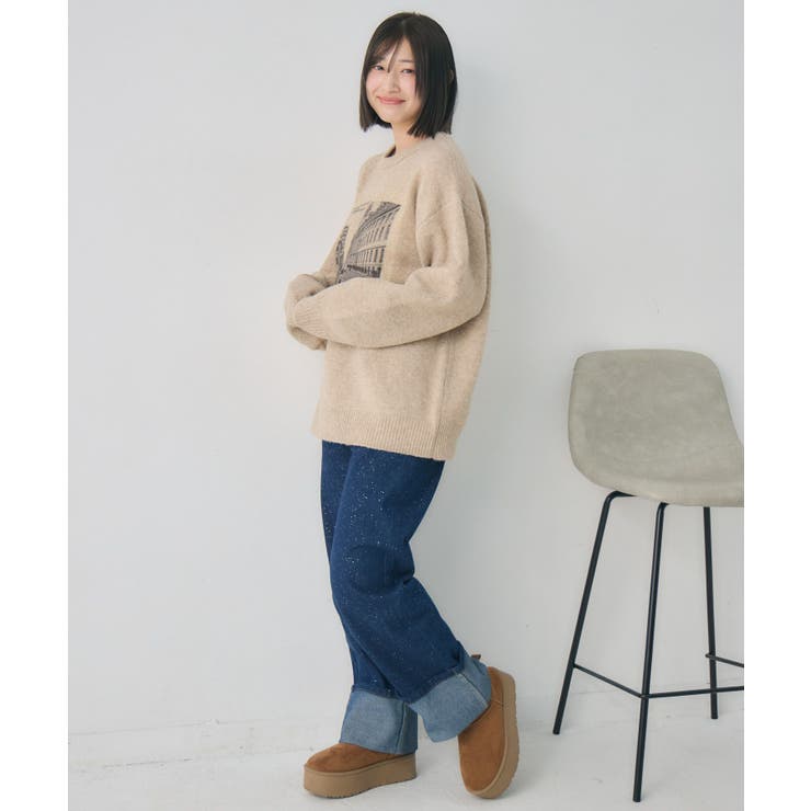 アソートモチーフ起毛ニット | RETRO GIRL | 詳細画像37 