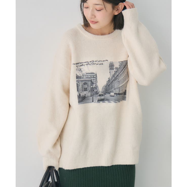 WHT4 | アソートモチーフ起毛ニット | RETRO GIRL