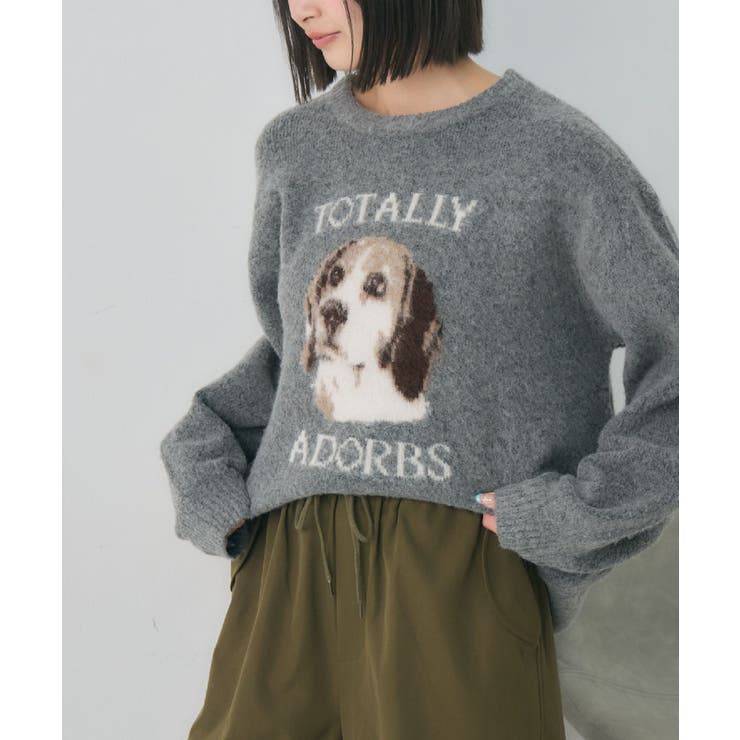 GRY0 | アソートモチーフ起毛ニット | RETRO GIRL