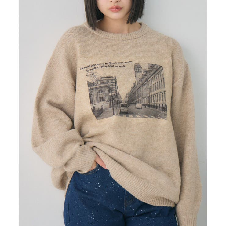 BEG0 | アソートモチーフ起毛ニット | RETRO GIRL