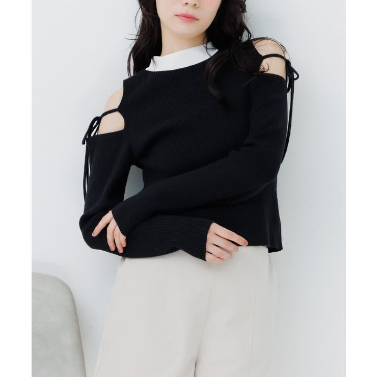 BLK1 | 肩開きリボンNTPO | RETRO GIRL