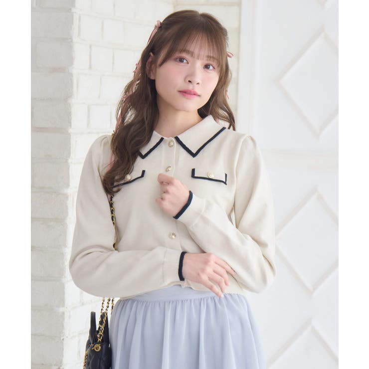 襟付きヴィンテージカーデ | RETRO GIRL | 詳細画像15 