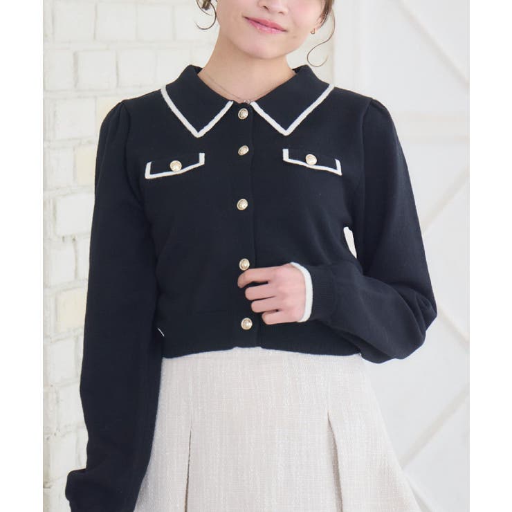 BLK1 | 襟付きヴィンテージカーデ | RETRO GIRL