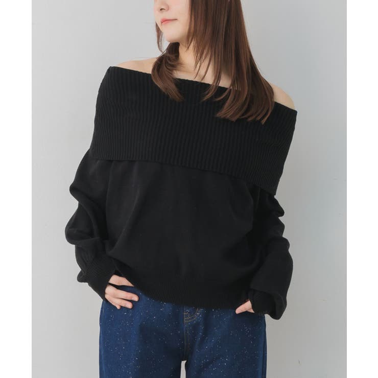 BLK1 | オフショルニット | RETRO GIRL