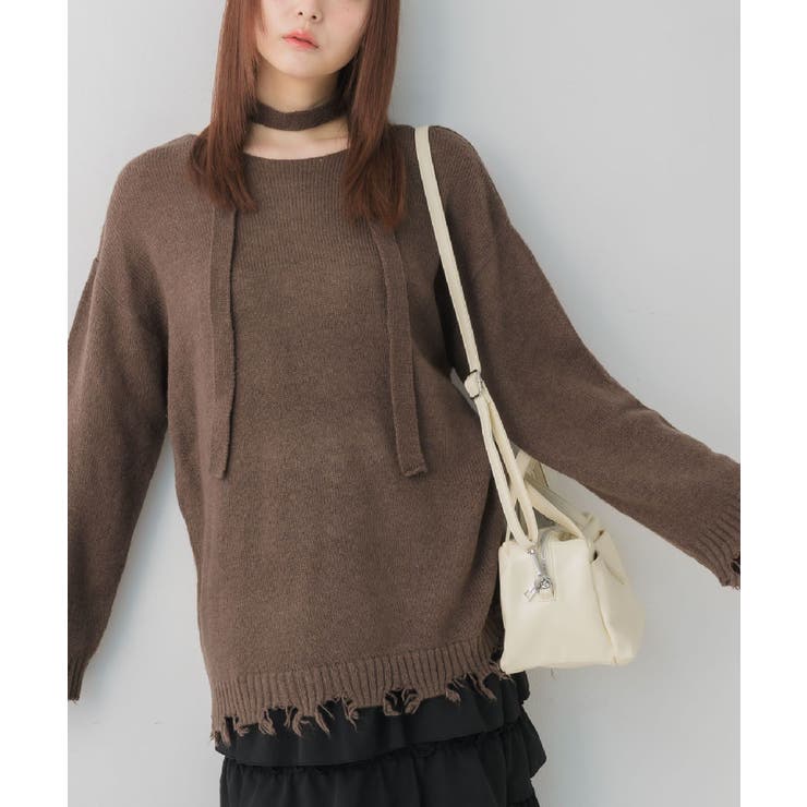 BRN0 | タイ付きチュニックNT | RETRO GIRL