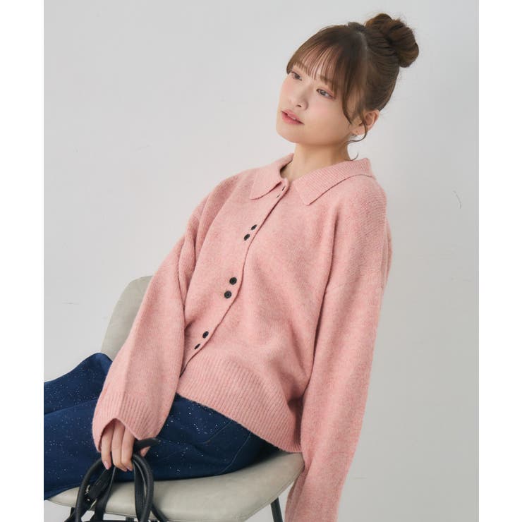 ダブルボタン襟付きカーデ | RETRO GIRL | 詳細画像22 