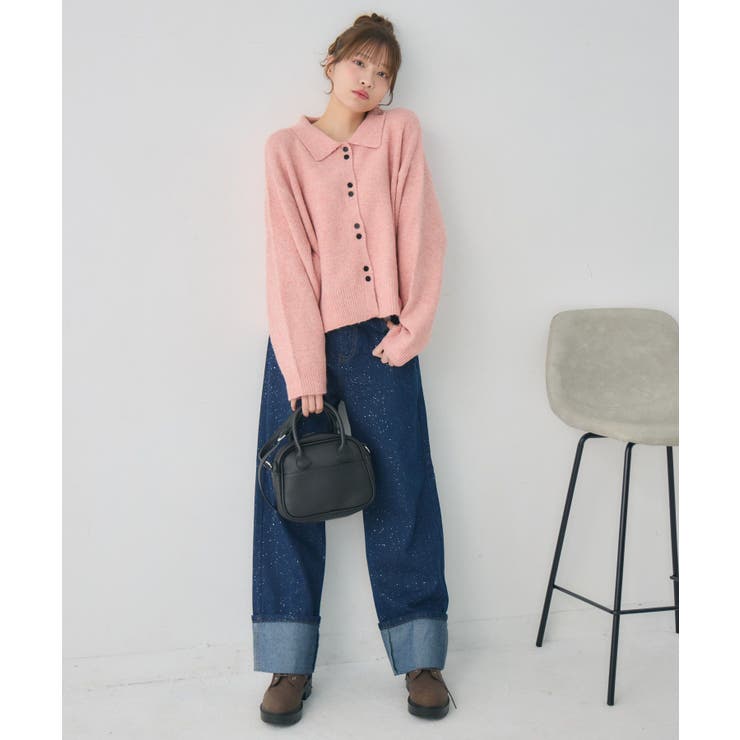 ダブルボタン襟付きカーデ | RETRO GIRL | 詳細画像24 