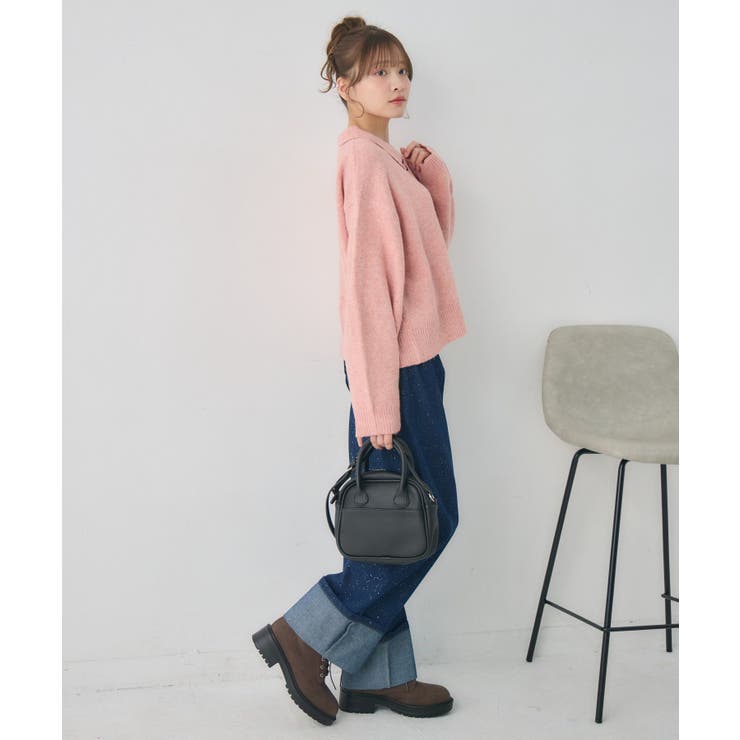 ダブルボタン襟付きカーデ | RETRO GIRL | 詳細画像26 