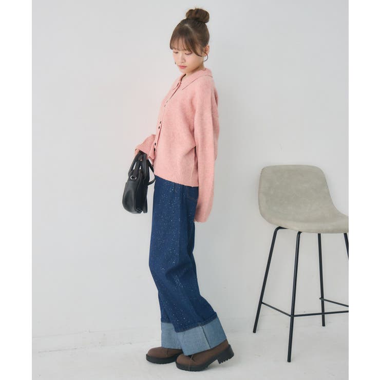 ダブルボタン襟付きカーデ | RETRO GIRL | 詳細画像28 