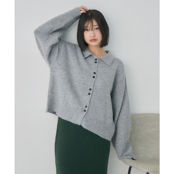 ダブルボタン襟付きカーデ | RETRO GIRL | 詳細画像8 