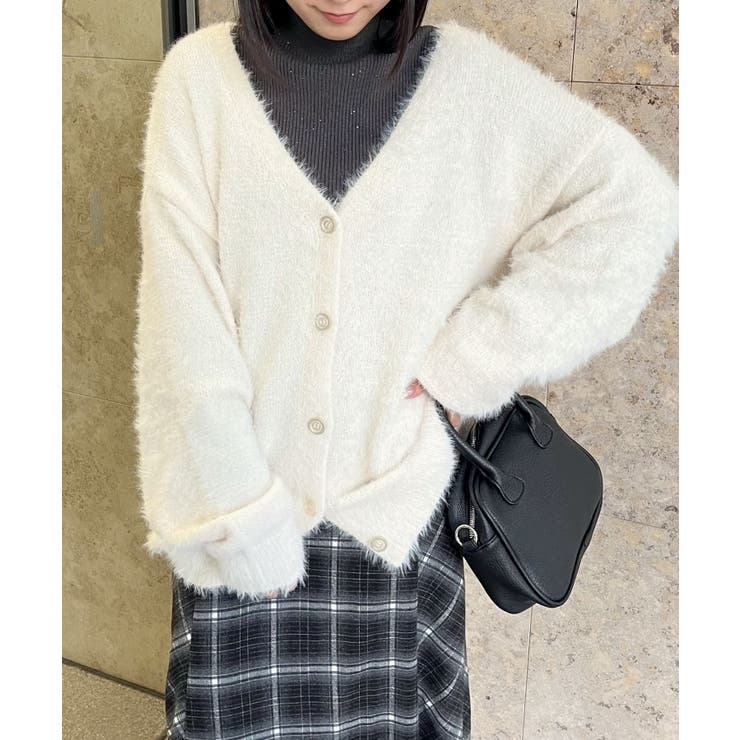 タイ付きシャギーカーデ | RETRO GIRL | 詳細画像15 