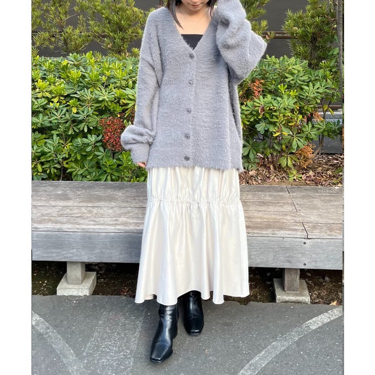 タイ付きシャギーカーデ | RETRO GIRL | 詳細画像16 