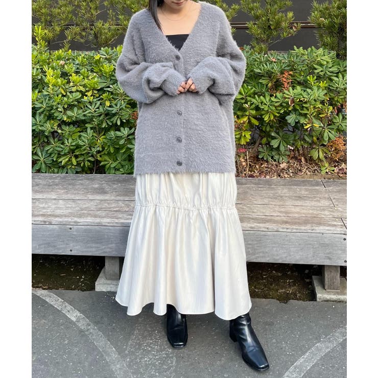 タイ付きシャギーカーデ | RETRO GIRL | 詳細画像18 