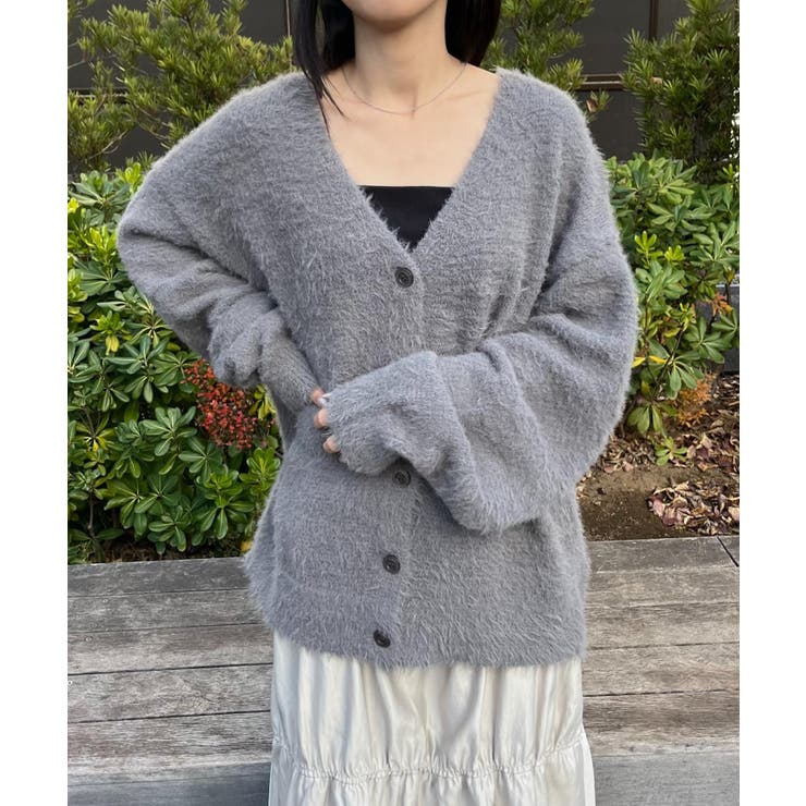 タイ付きシャギーカーデ | RETRO GIRL | 詳細画像19 