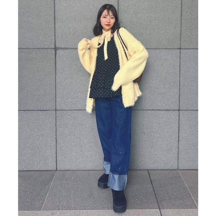 タイ付きシャギーカーデ | RETRO GIRL | 詳細画像22 