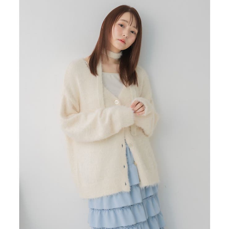 タイ付きシャギーカーデ | RETRO GIRL | 詳細画像27 