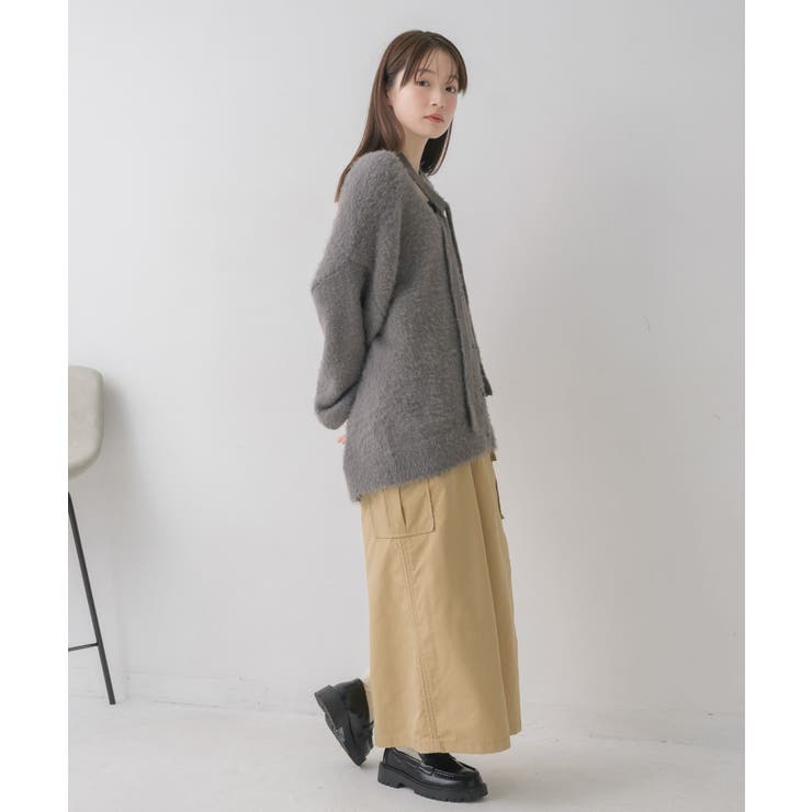 タイ付きシャギーカーデ | RETRO GIRL | 詳細画像31 