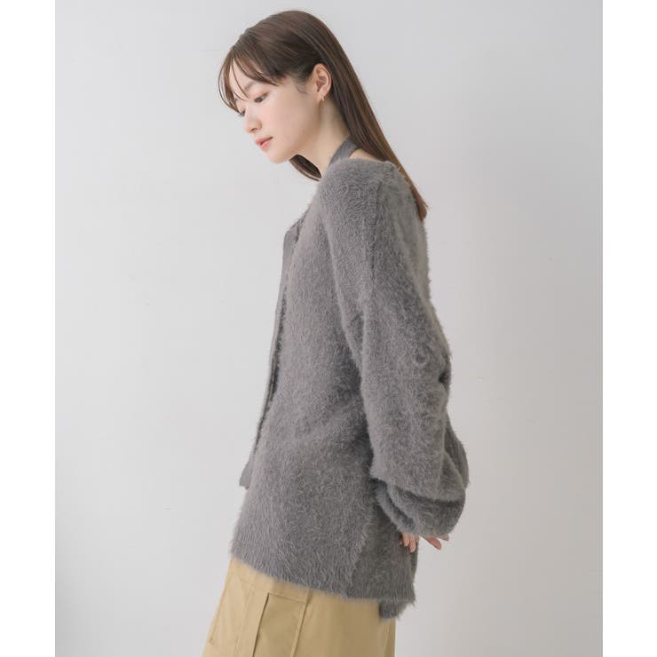 タイ付きシャギーカーデ | RETRO GIRL | 詳細画像37 