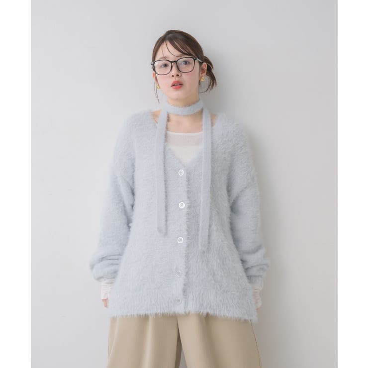 タイ付きシャギーカーデ | RETRO GIRL | 詳細画像40 