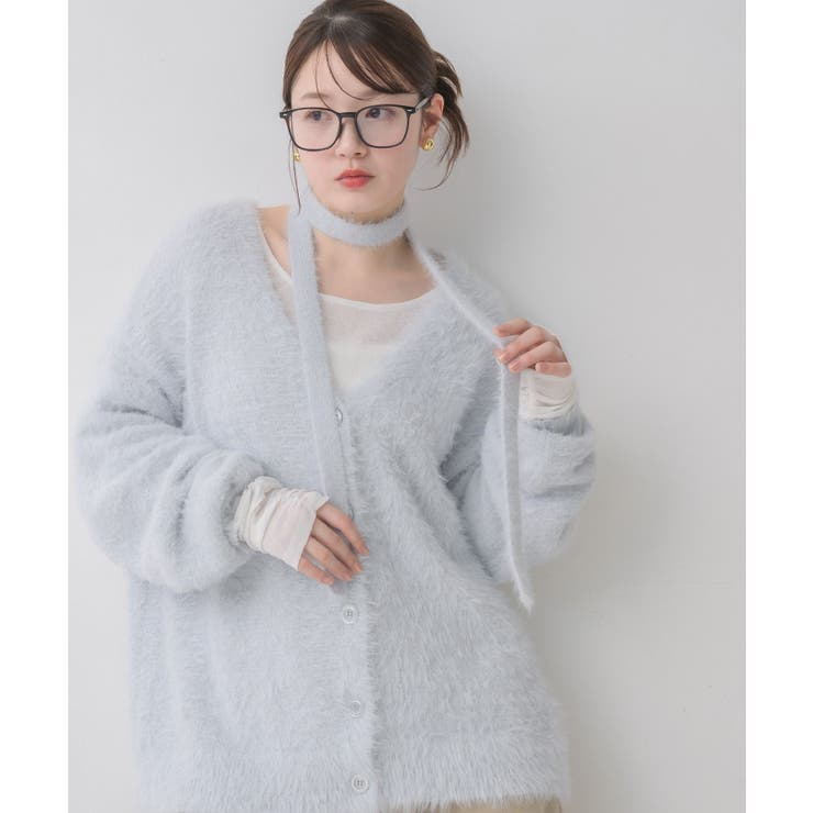 タイ付きシャギーカーデ | RETRO GIRL | 詳細画像41 