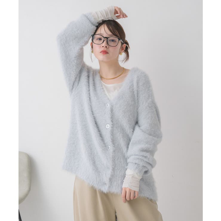 タイ付きシャギーカーデ | RETRO GIRL | 詳細画像46 