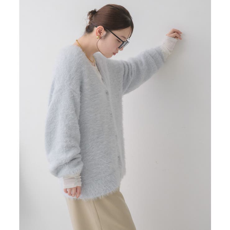 タイ付きシャギーカーデ | RETRO GIRL | 詳細画像48 