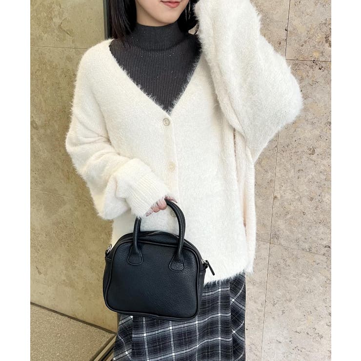 WHT4 | タイ付きシャギーカーデ | RETRO GIRL