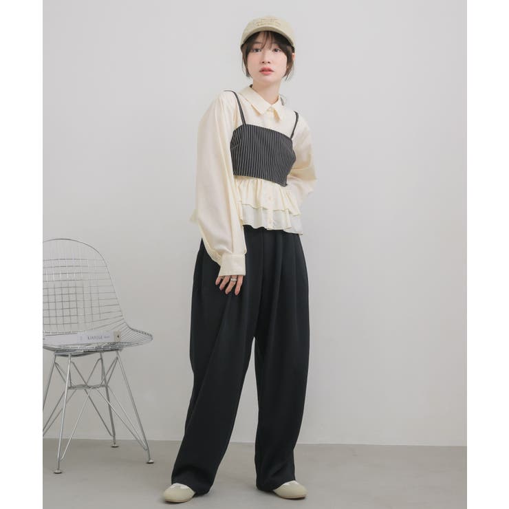 【セットアイテム】ストライプビスチェSETシャツ | RETRO GIRL | 詳細画像11 