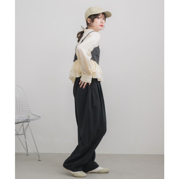 【セットアイテム】ストライプビスチェSETシャツ | RETRO GIRL | 詳細画像12 