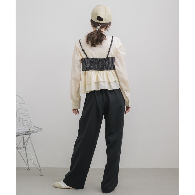 【セットアイテム】ストライプビスチェSETシャツ | RETRO GIRL | 詳細画像13 