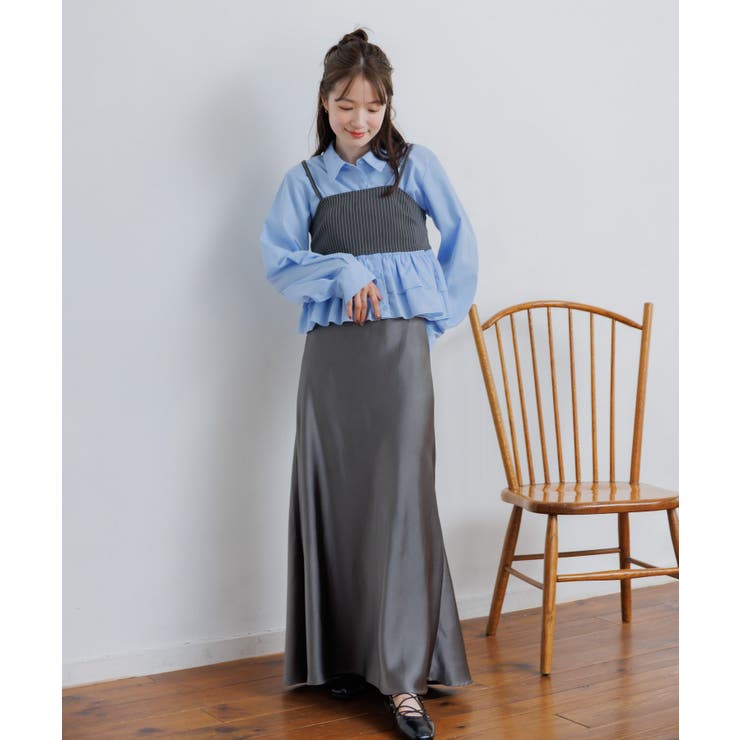 【セットアイテム】ストライプビスチェSETシャツ | RETRO GIRL | 詳細画像19 