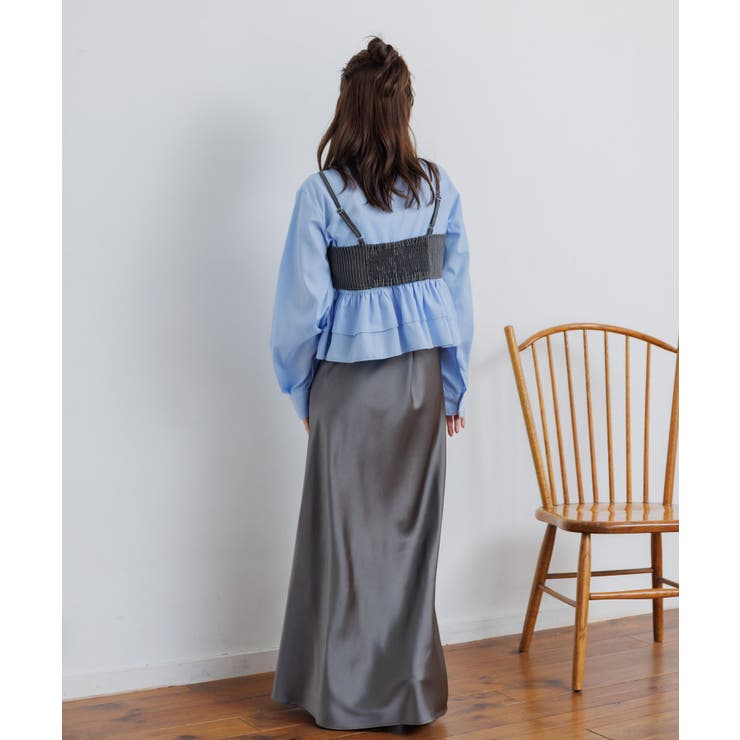 【セットアイテム】ストライプビスチェSETシャツ | RETRO GIRL | 詳細画像22 