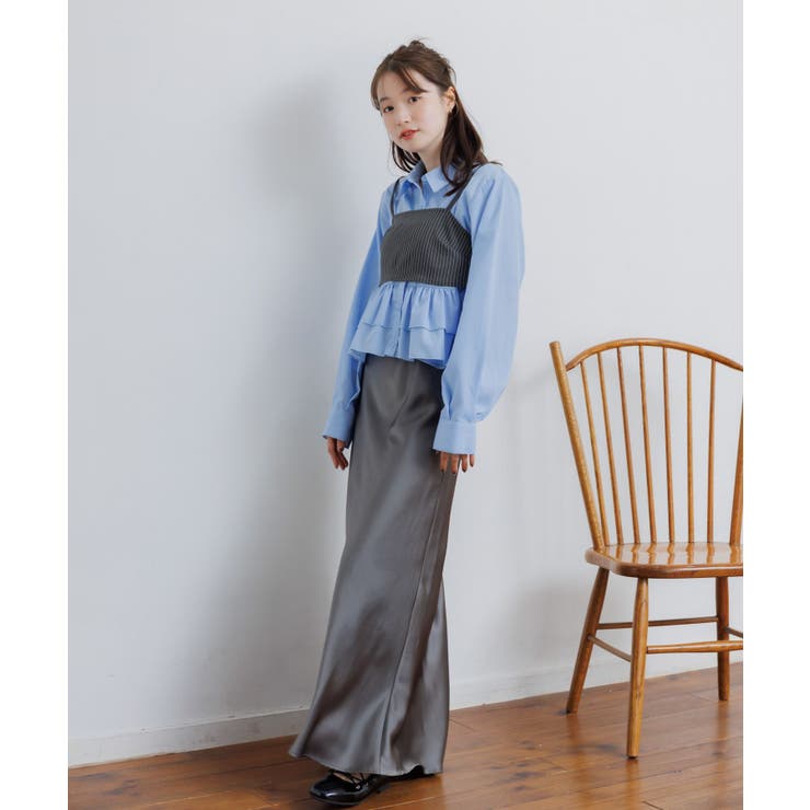 【セットアイテム】ストライプビスチェSETシャツ | RETRO GIRL | 詳細画像23 