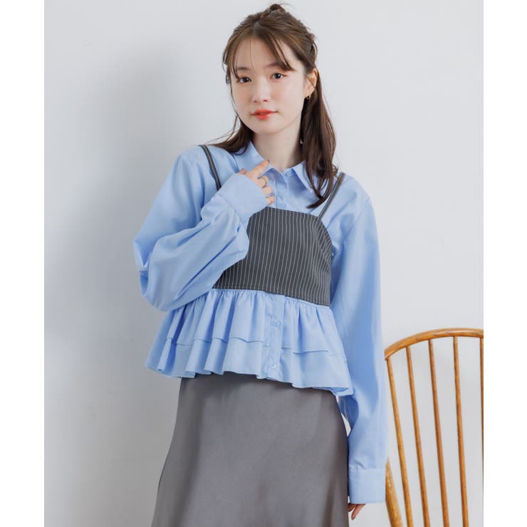 【セットアイテム】ストライプビスチェSETシャツ | RETRO GIRL | 詳細画像25 