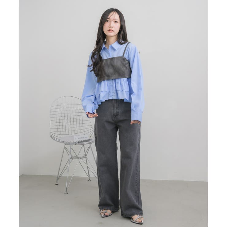 【セットアイテム】ストライプビスチェSETシャツ | RETRO GIRL | 詳細画像29 